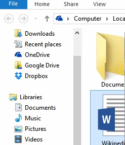 OneDrive and Google Drive Screen Shot